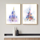 Disney замок с художественным принтом Disney в мире замок для печати Disney холст для живописи плакат и принты Disney принцессы стены в искусстве