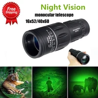 extra long 16x52 distance sports hunting zoomable monocular low light night vision telescope binoculars for outdoor watching