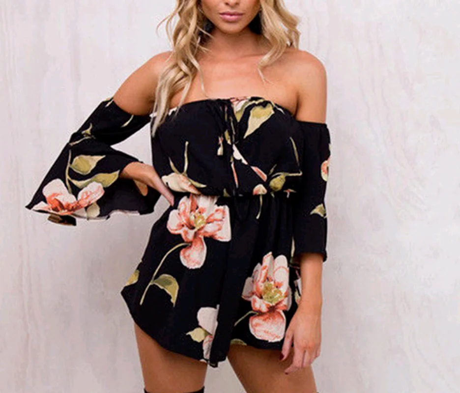 

Casual Beachwear Top Overall Fashion Women Cottagecore Jumpsuit Floral Print Spring and Summer Style Streetwear Ladies Jumpsuit