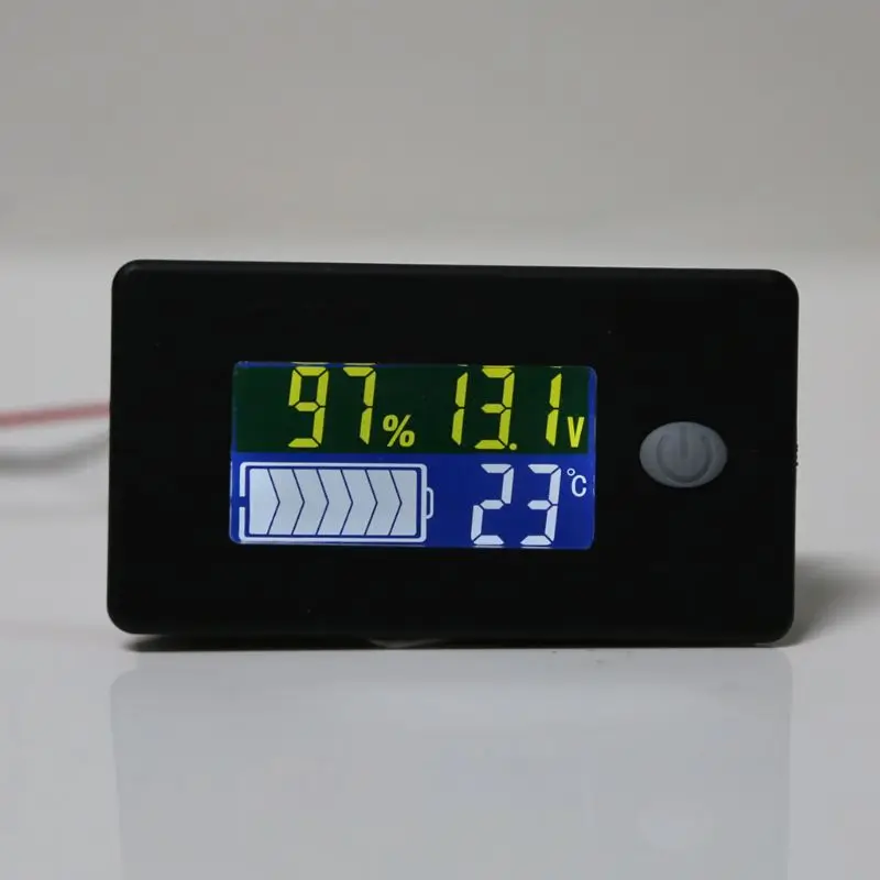 

Battery Capacity Indicator 12V 24V 36V 48V 60V 72V 10-100V Li-ion Lead acid Battery Tester with LCD Temperature Voltmeter
