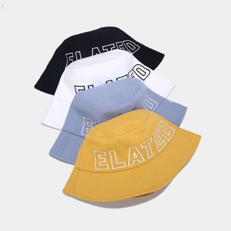 

Bucket Cap Candy Color Letter Embroidery Girl College Style Student Cute Bucket Hat Fisherman Hat