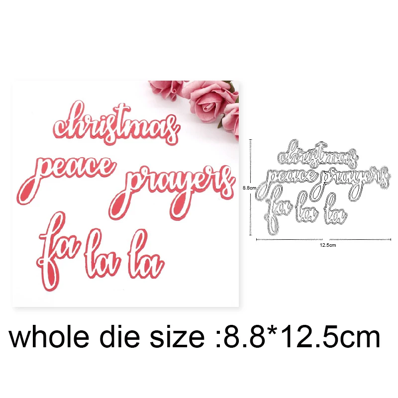 craft dies Christmas Greetings Word Set Cutting Dies Stencils For Card Making Scrapbooking Metal Nouveau Arrivage 2020 | Дом и сад
