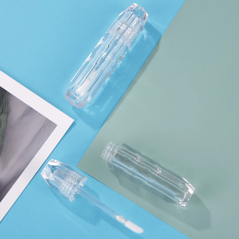 

10pcs 2.5ml Rhombus Full Transparent Lip Glaze Tube Lip Gloss Tube Empty Bottle Bottle Cosmetic Packaging Lipstick Container