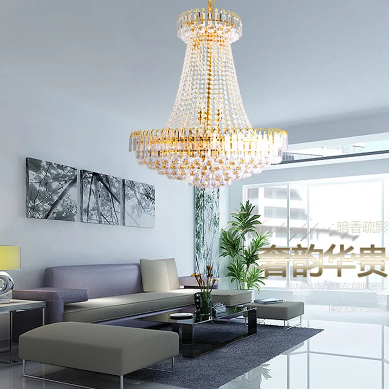 

Luxury LED lamp gold crystal ceiling chandelier ceiling lamp crystal chandelier 40, 60, 80cm diameter crystal 2022 New Year deco