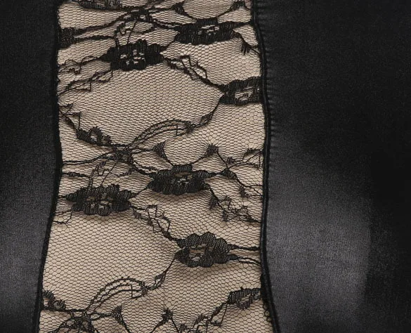 

Fashion Black Lace Female Dress Women's Faux Leather Gothic Long Sleeve Bodycon Fetish Clubwear Sexy Dance Club Party Dresses