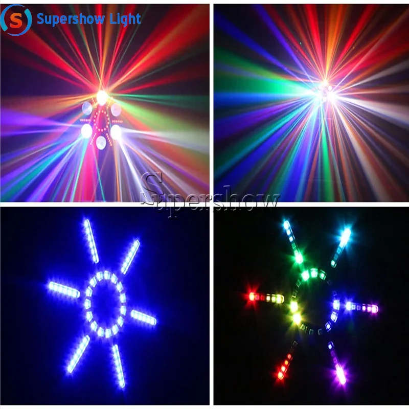 Шесть глаза эффект светильник 5 шт. 8 Вт R/G/B/W/один Цвет + 51 шт 0 2 RGB 3in1 СВЕТОДИОДНЫЙ