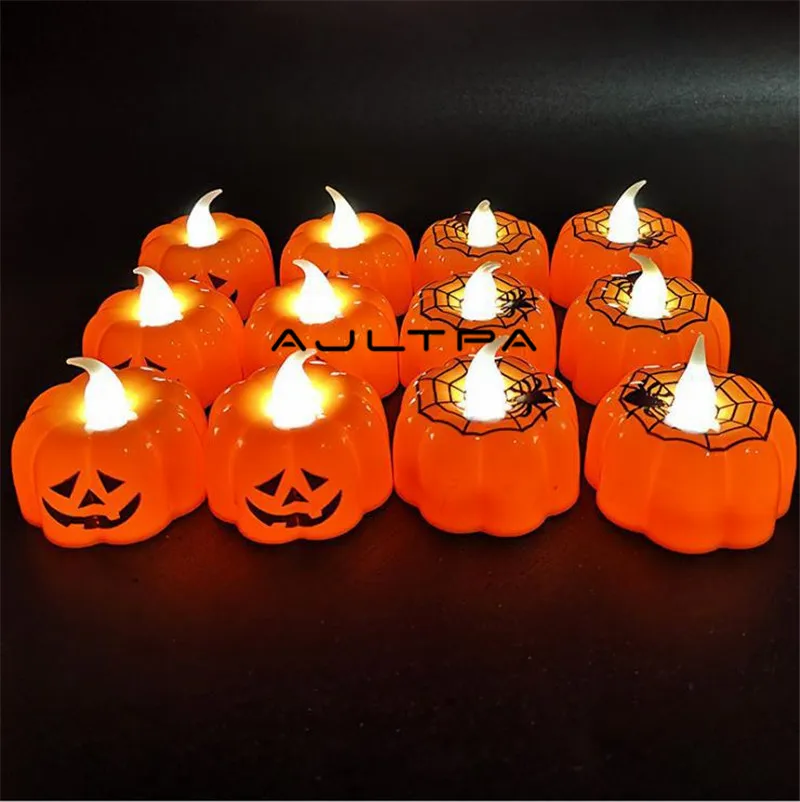 120Pcs LED Pumpkin Lamp Halloween DIY Decoration Lights Festival Decoration For Home Party Accesoires