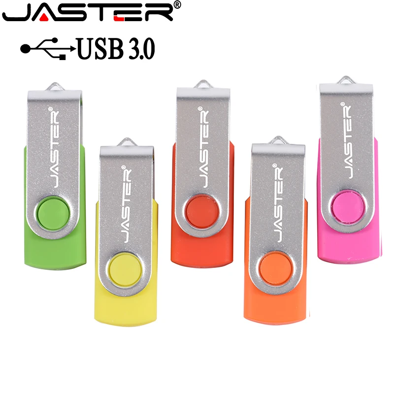 

JASTER plastic silvery colors Rotate usb flash drive pengdrive USB 3.0 4GB 8GB 16GB 32GB 64GB 128GB pen drive U disk usb stick