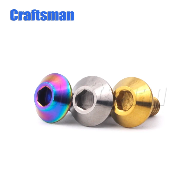 Титановые болты с шестигранной головкой 1 шт. M6 X 12 15 18 20 мм золотистые радужные