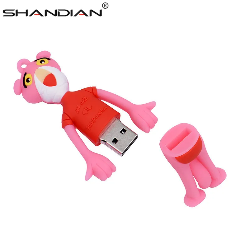 SHANDIAN Looney Tunes usb флеш накопитель 32 ГБ 16 8 4 64 Розовая пантера мультяшная горячая