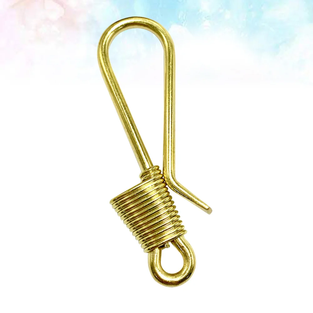 

1PC Brass Keyring Hooks Manual Key Chain Hook Buckle Pure Copper Winding Keychain Hook Handicraft Accessories for Home (Golden