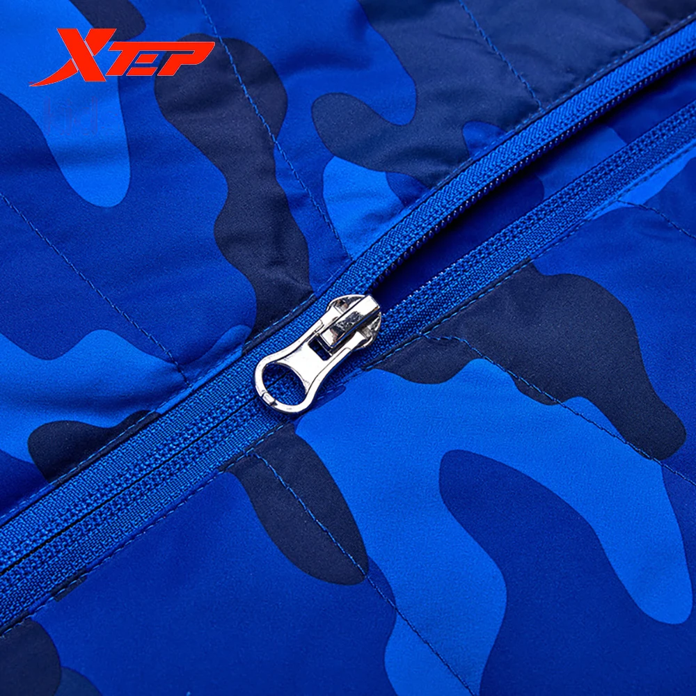 

XTEP Winter Short Children'S Gray Duck Down Warm And Comfortable Fashion Trend Zipper Hood Men'S Down Jacket 680425199043