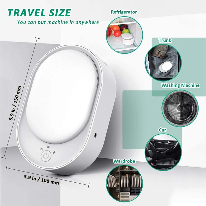 

Portable Air Purifier for Home Car Ozone Purifier Odor Eliminator Cleaner Freshener for Bedroom Kitchen Bathroom Toilet
