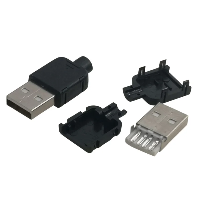 10 комплектов сделай сам USB 2 0 разъем папа тип 4-контактный адаптер в сборе типа