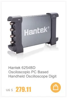 Hantek PC USB портативный осциллограф 20 МГц-200 МГц 2 канала 48 мс/s-250MSa/С осциллограф 6022BE/6052BE/6082BE/6102BE/6212BE