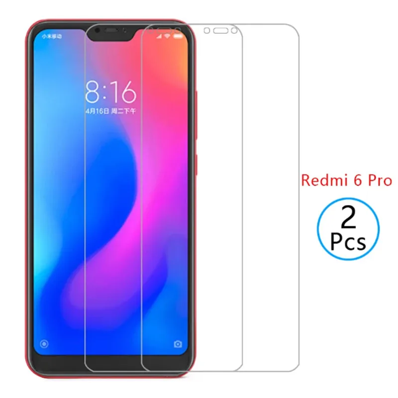

2Pcs Tempered Glass for xiomi redmi 6 Pro redmi6 6a Ksiomi Red Mi Redme 6A Smartphone Film xiomi Redmi note6pro Protective Glass