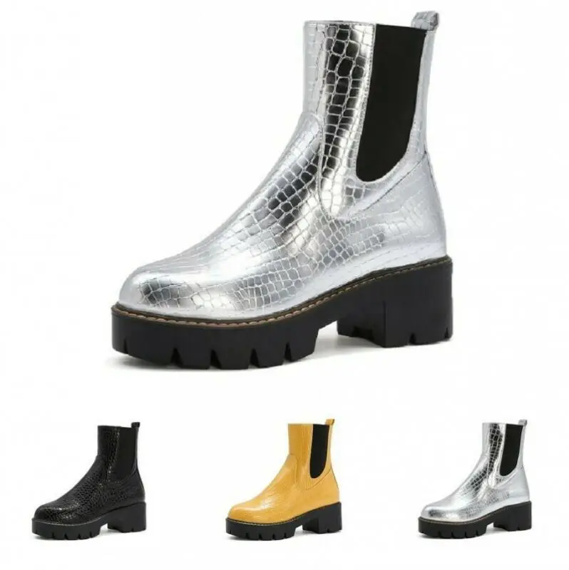 

Женские туфли Челси на молнии для офиса с круглым носком