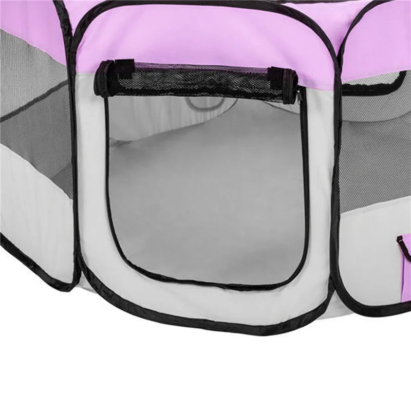 

Pet Dog Portable Foldable Playpen Crate Room Puppy Exercise Kennel Cat Cage Water Resistant Outdoor Removable Mesh Shade Cover