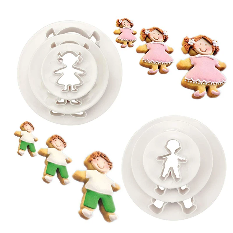 

Funny Gingerbread Man Cookie Cutters Boy And Girl Cookie Cutter Set Mold