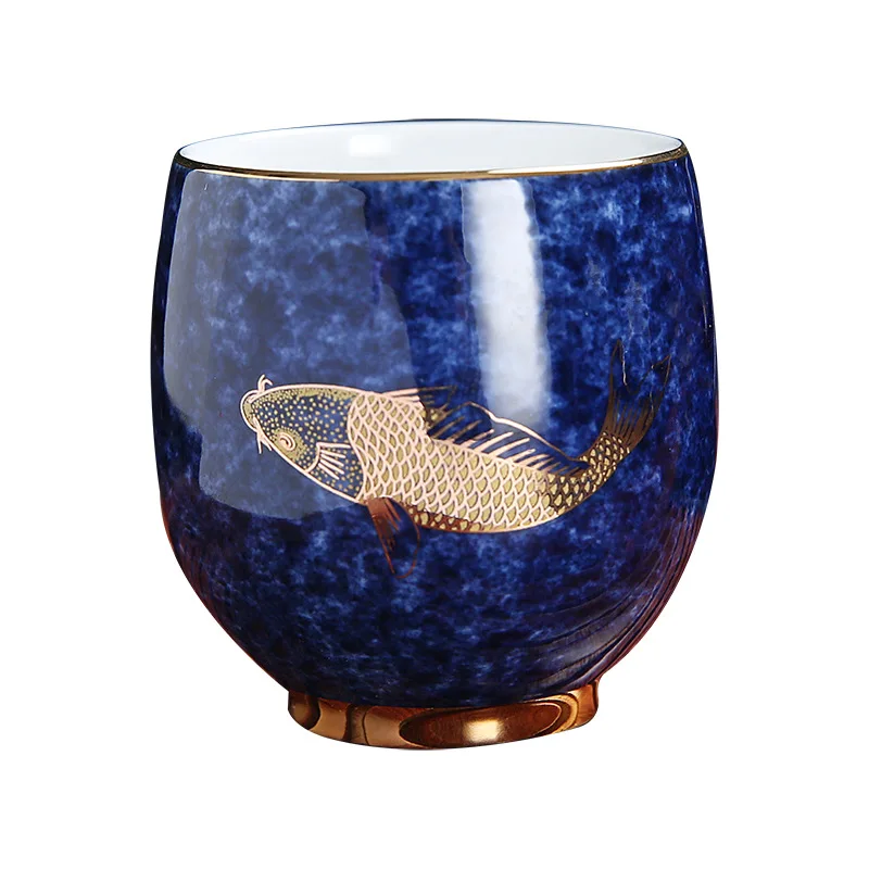 

Genuine Spilled Blue Glaze Ceramic Tea Cup