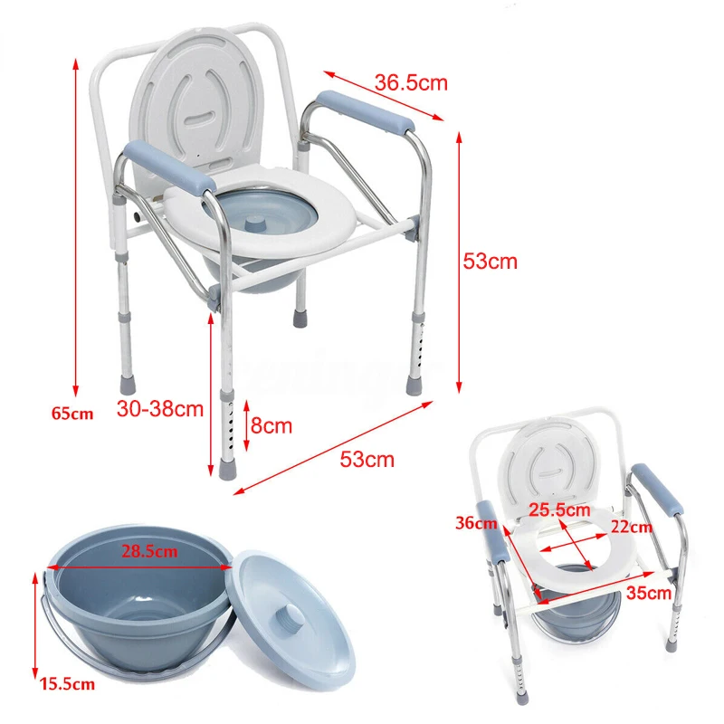 저렴한 접이식 휴대용 침대 옆 욕실 변기 화장실 편리한 화장실 좌석 샤워 의자 노인들을위한 미끄럼 방지 다리