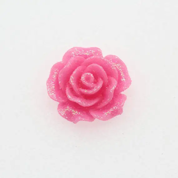 30 шт ярко-розовый Кабошон 18 мм цветок украшение плоская задняя часть ювелирных