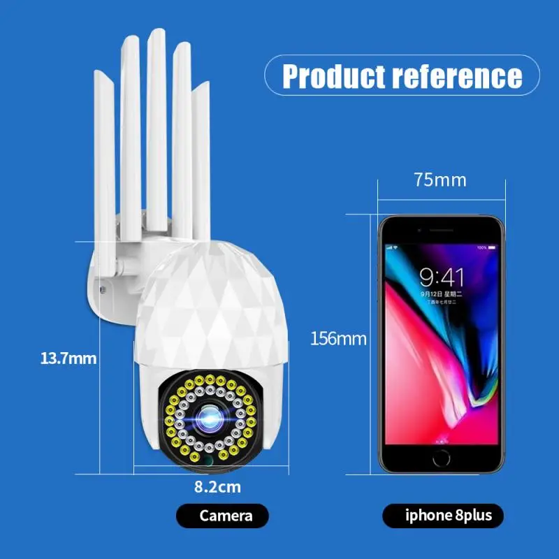new 1080p 39led wireless ip camera outdoor cctv surveillance security monitor app remote night wifi ptz ip cameras free global shipping