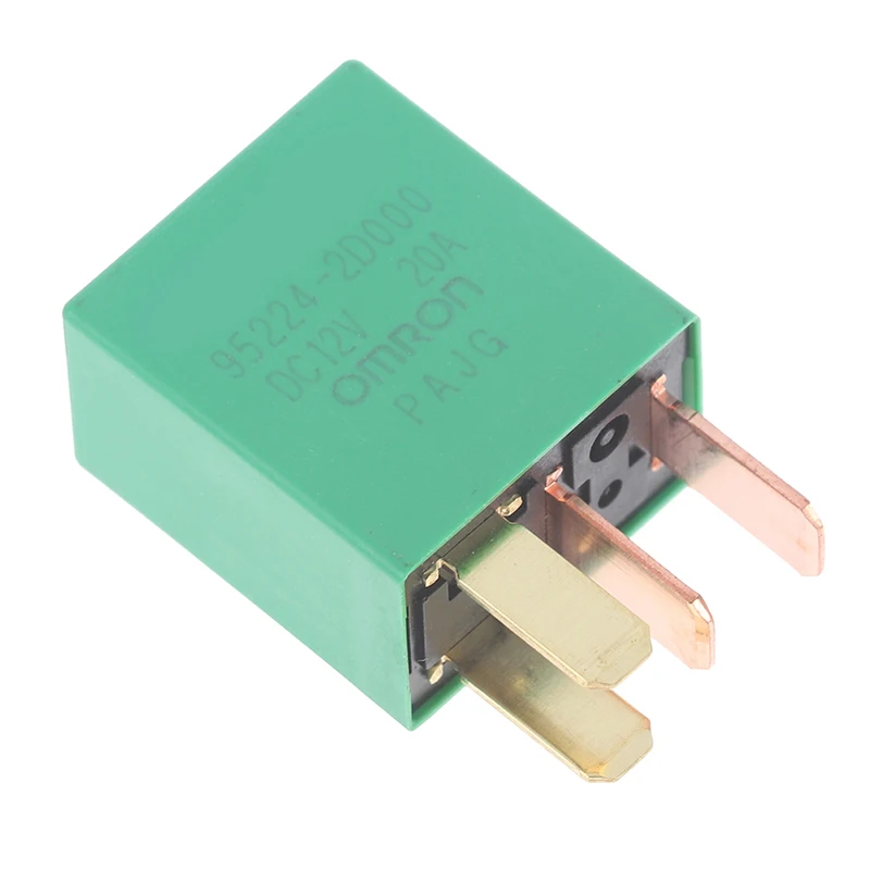 

1PC Car Violet Relay for KIA 12V 20A OMRON 4 Pins Green Color Power Relay Chang an Uno low beam high beam headlight relay