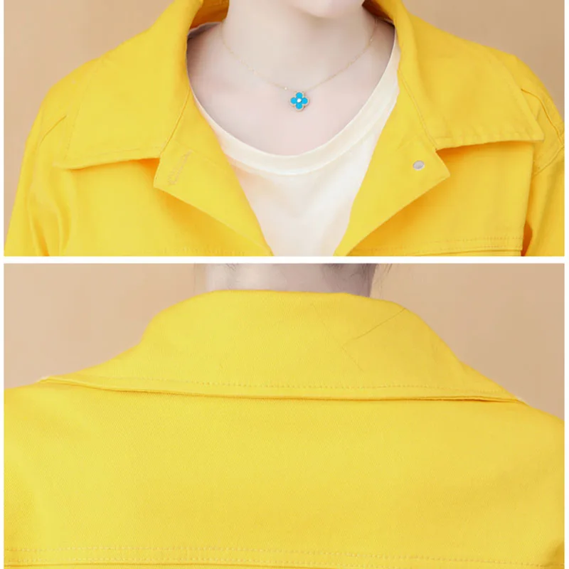 Западной Стиль Студенческая Женская Весенняя джинсовая куртка красивая