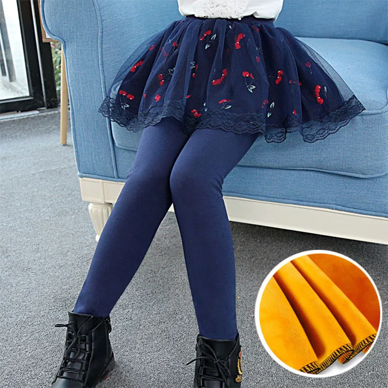 Зимние леггинсы для девочек флисовые теплые штаны новинка 2020 из двух частей с