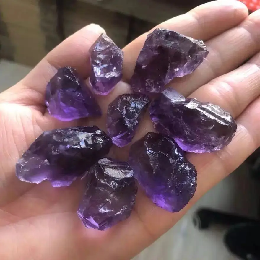 

MOKAGY Raw Natural Rare Amethyst Quartz Tumbled Gravel Crystal Gemstone Mineral Healing 100g