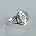 Кольцо COOLTIME со звездой Давида для женщин и мужчин, еврейский Амулет из нержавеющей стали, религиозное кольцо с пентаграммой, 2022, трендовые ювелирные изделия, Подарок на годовщину