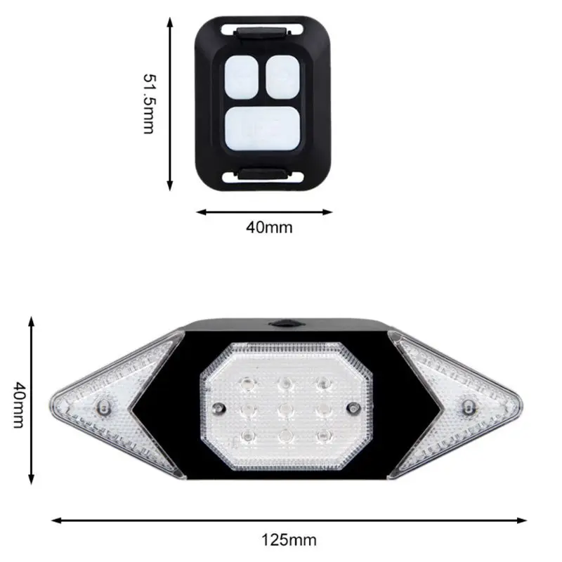 

Smart Turn Signal Bike Cycling Tail Lights USB Rechargeable Bicycle Rear Light NEW