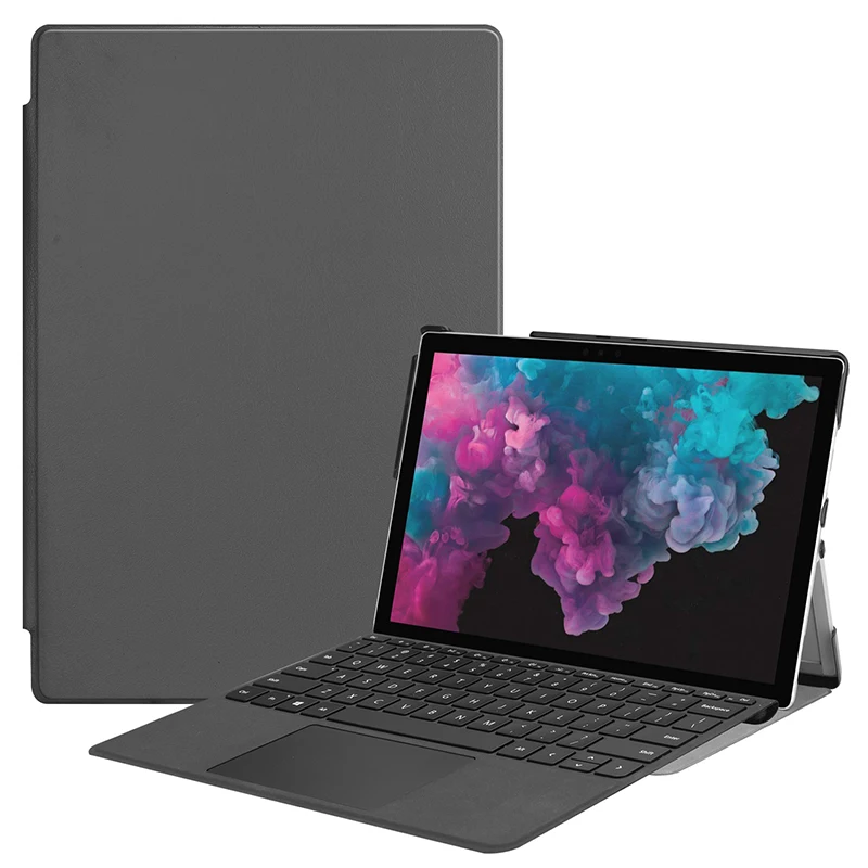 

Magnet Protective Case for Surface Pro 7 12.3 Inch 2019 Stand Folio Folding PU Leather Cover for Surface Pro 4 5 6 Tablet+Stylus