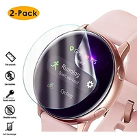 2pcs ultra thin protective film for samsung watch active 2 40mm 44mm soft 3d round edge screen protector cover band