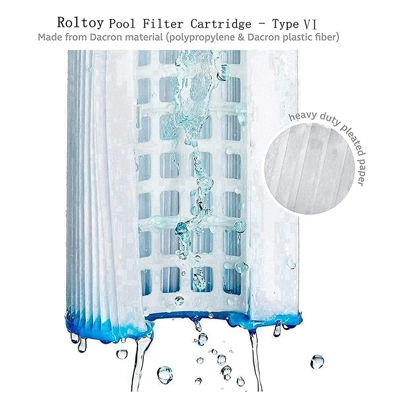 Bestway-filtro de piscina para Spa, bomba de filtro de cartucho tipo VI, filtros de ba&ntilde;era de hidromasaje, filtro Coleman SaluSpa, 8 Uds.-2