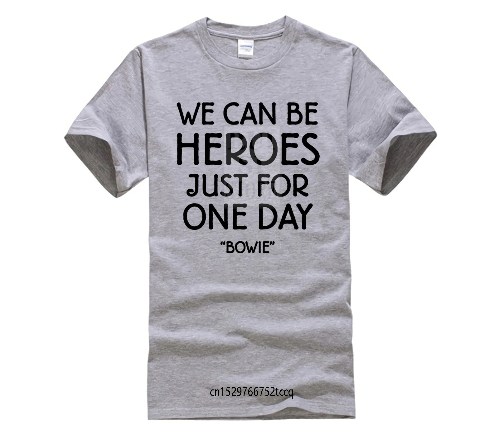 Summer Style David Bowie T Shirts Short Sleeve Rock WE CAN BE HEROES JUST FOR ONE DAY Shirt | Мужская одежда