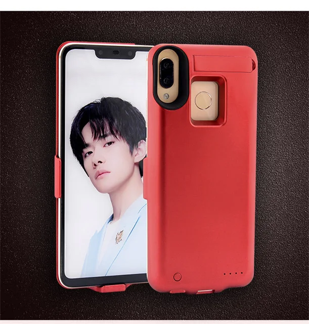 Red KQJYS запасной внешний аккумулятор для Xiaomi Redmi Note 7, чехол с аккумулятором, 6800 мА/ч, внешний аккумулятор, чехол для Xiaomi Redmi Note 7 power Cas - Цвет: Red