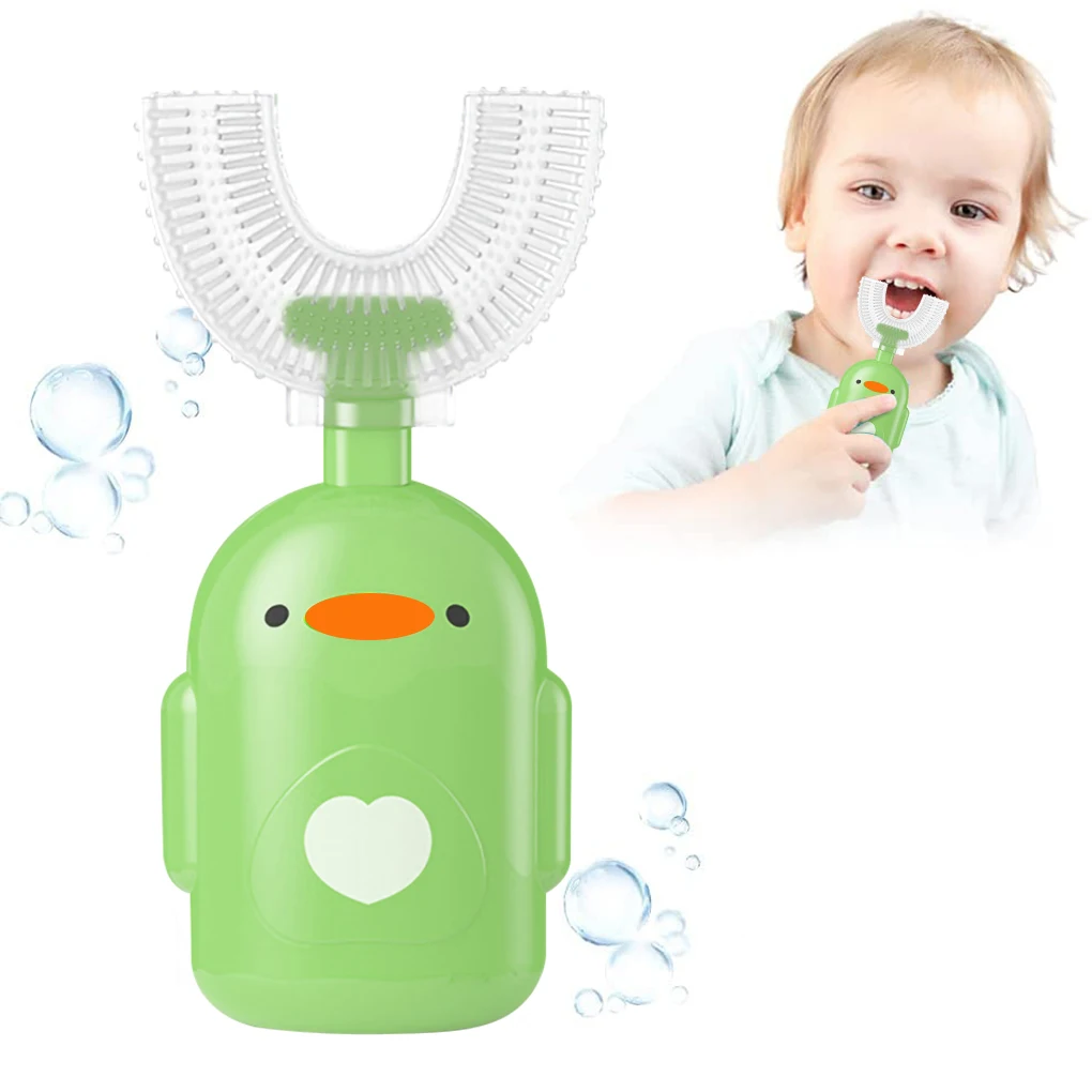 

Cartoon U-Shaped Children Toothbrush Whitening Massage Teeth Brush For 6-12 Years Old Cartoon Home Toddler Teether Clean Tool