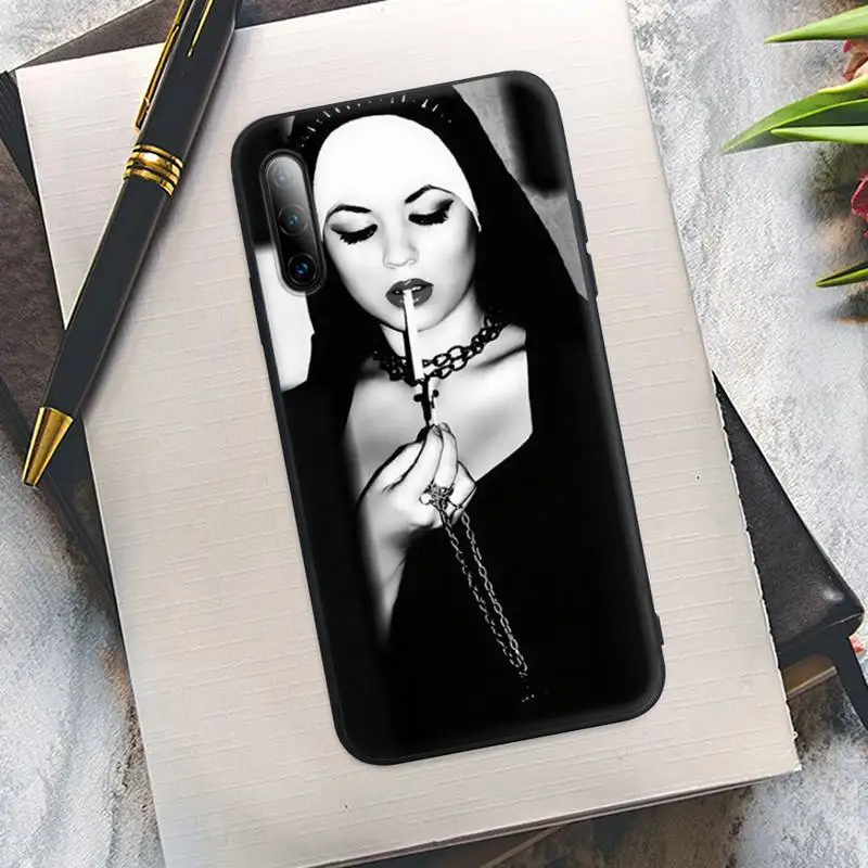 

Sister Nun Black Rubber Mobile Phone Cover Case For Huawei Y6 Y7 Y9 Prime 2019 Y9s Mate 10 20 40 Pro Lite Nova 5t