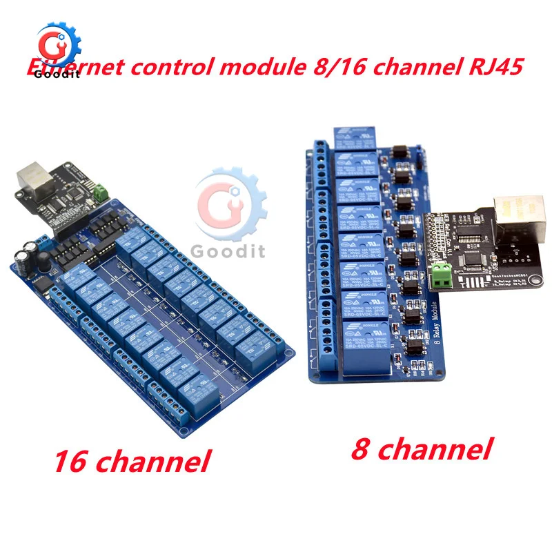 Модуль управления Ethernet 8/16 каналов релейный контроллер плата с интерфейсом RJ45 |