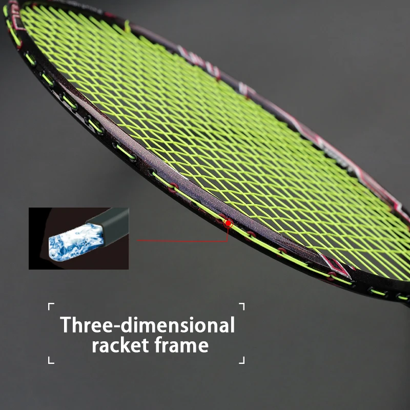 Professional Max 35LBS Ultralight Carbon Fiber Badminton Racket Sports Racquet Training Rackets Free For String Overgrip Bags