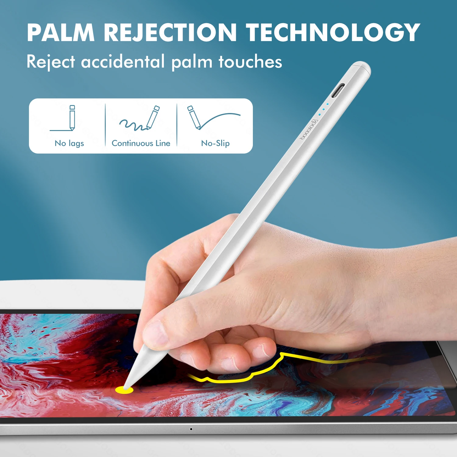 Стилус GOOJODOQ для Apple Pencil 2 1 iPad карандаш-Стилус с датчиком подавления и наклона