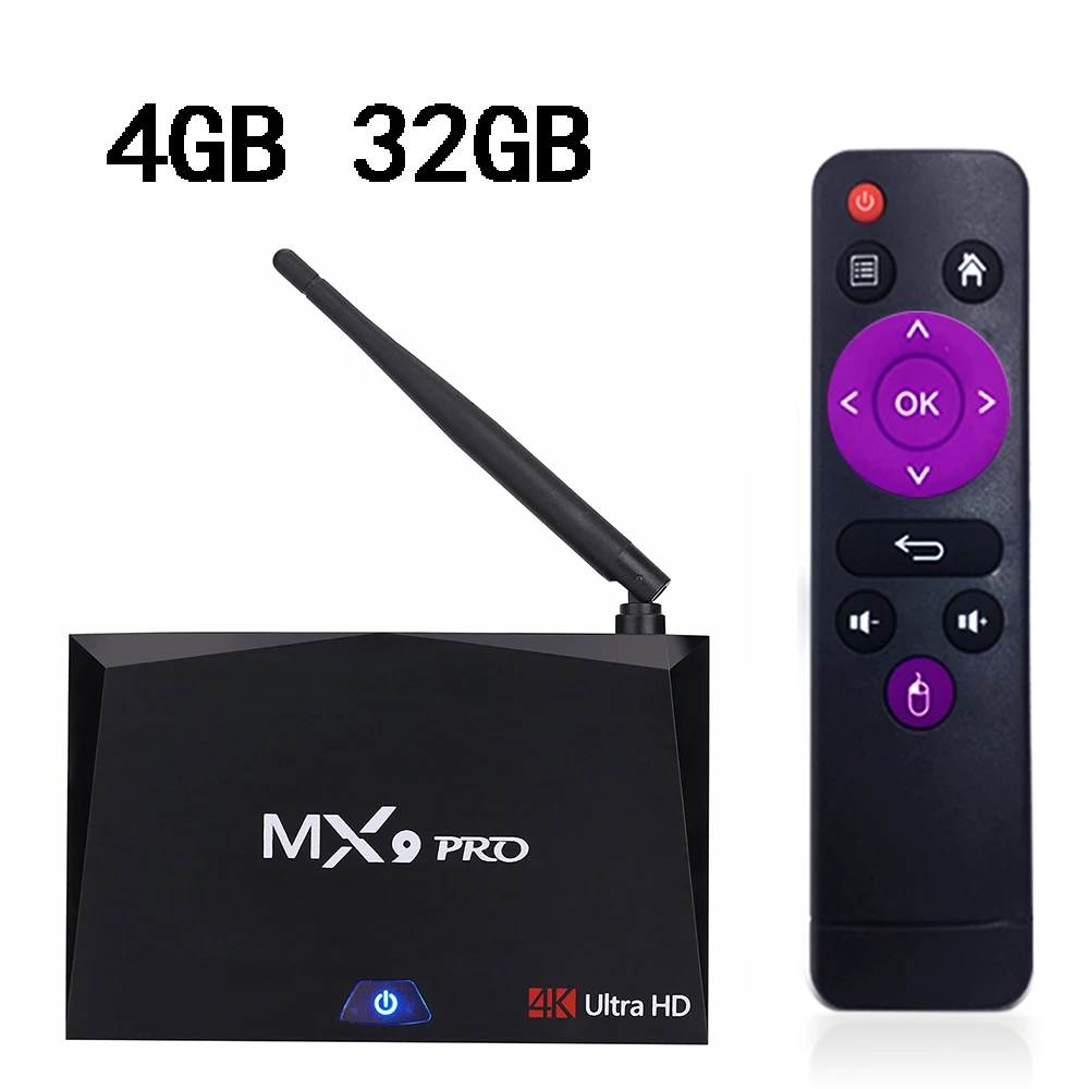 32GB standard MX9 Pro 4 ГБ 32 ГБ Android 7,1 ТВ приставка RK3328 Четырехъядерный 4K VP9 3D 2,4G 5G WiFi BT4.1 смарт-приставка PK X96 X96 MINI - Цвет: 32GB standard