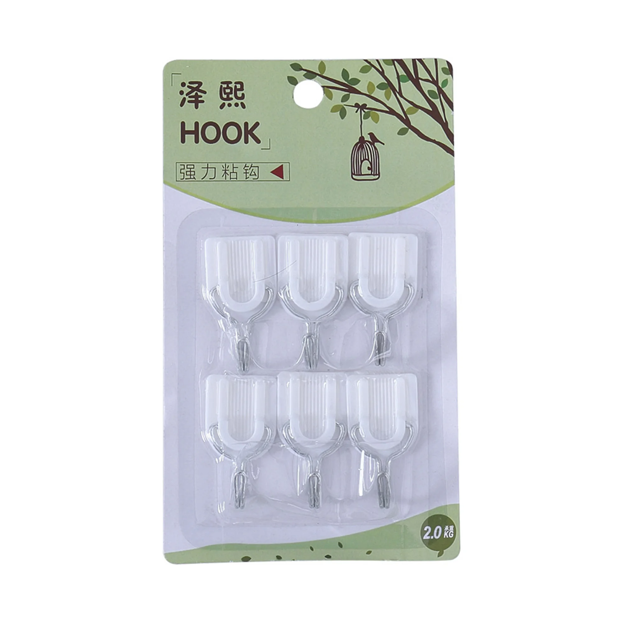 Самоклеящиеся Настенные Крючки 6 шт. не оставляют следов пластиковые прочные