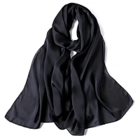 fashion women candy color pure silk scarf female luxury brand plain long soft foulard shawls and scarves beach cover ups hijab