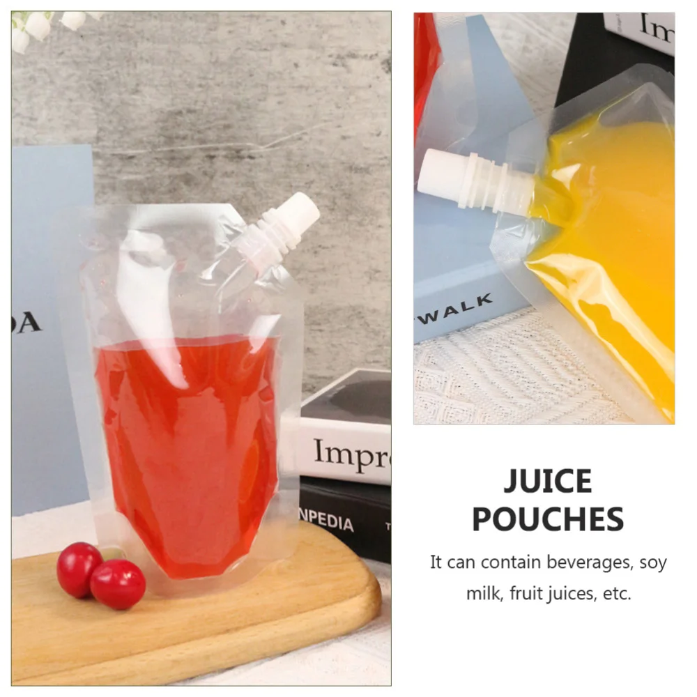 

50Pcs Refillable Portable Beverage Bag Cosmetic Soybean Bag Household Pouch