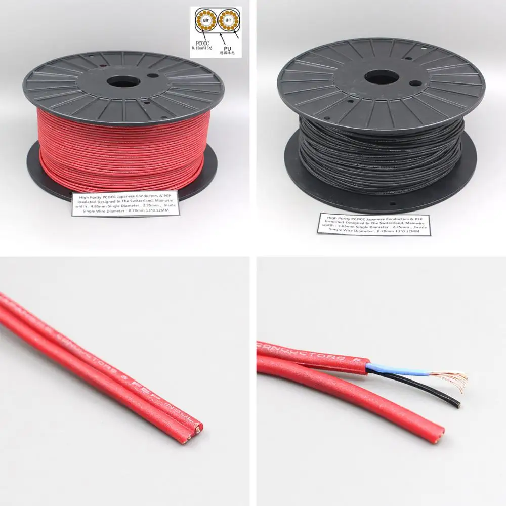 LN004800 50 м высокой чистоты PCOCC стерео наушники DIY оптовый кабель с японскими
