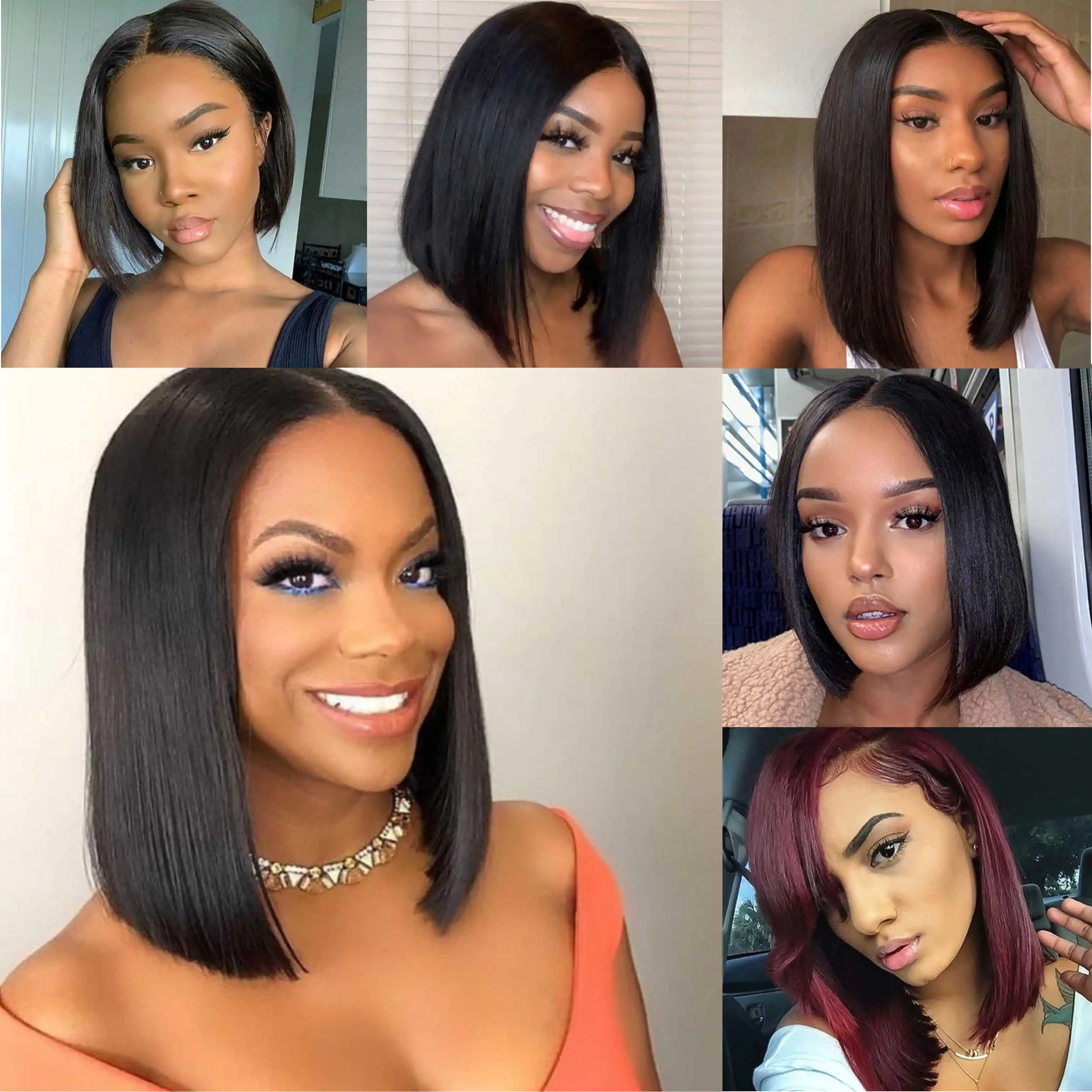 

2021 Straight Bob Human Hair Wigs 4X4 Lace Closure Bob Wigs Straight Short Bob Wig HAIR Malaysian Lace Frontal Human Hair Wigs
