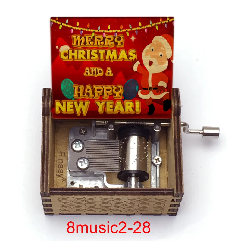 Рождественская музыкальная тема деревянная шкатулка музыкальные